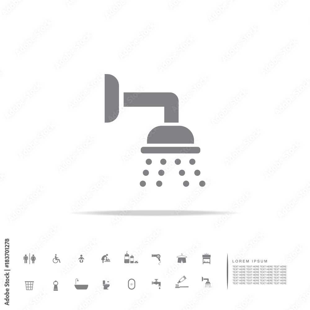 shower icon background shower icon background