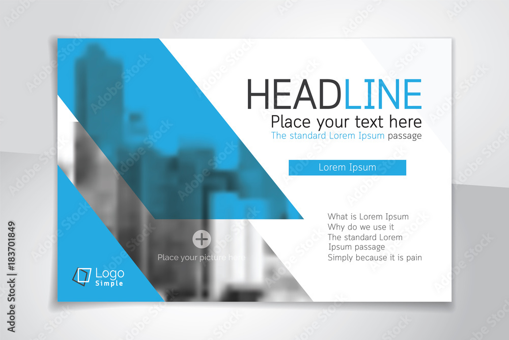 Horizontal vector background template for page covers, flyers, leaflets and advertising billboards Horizontal vector background template for page covers, flyers, leaflets and advertising billboards