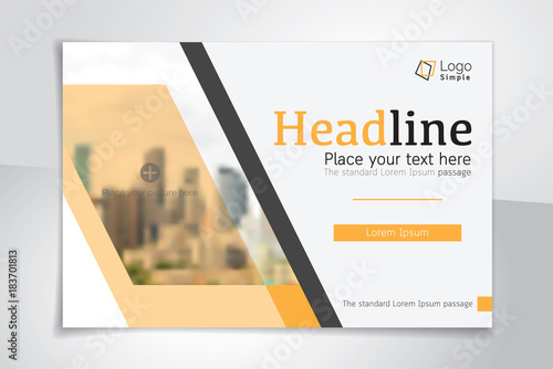 Horizontal vector background template for page covers, flyers, leaflets and advertising billboards