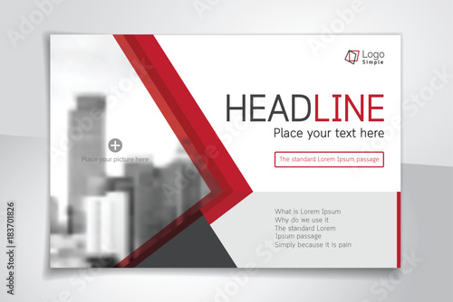 Horizontal vector background template for page covers, flyers, leaflets and advertising billboards