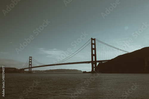 Golden Gate Bridge from Sausalito dark