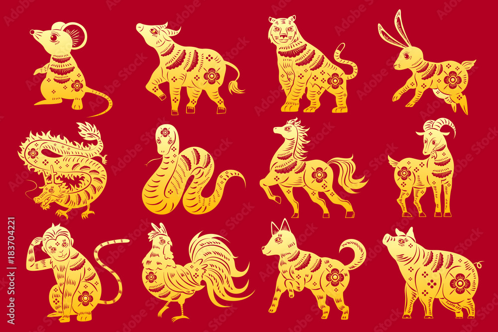 Fototapeta premium cartoon zodiac silhouette