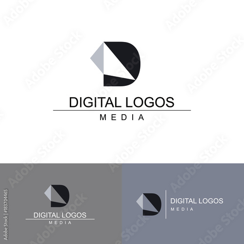 Digital Logos Vector Template Design