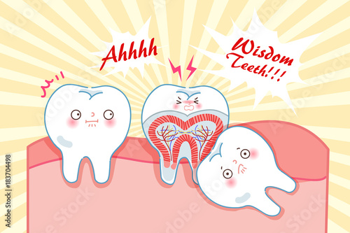 cute cartoon wisdom teeth