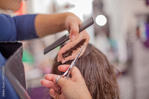 Woman Receiving Haircut