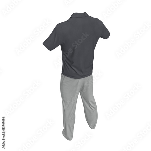 Casual Man Clothes on white. 3D illustration