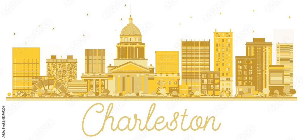 Charleston West Virginia USA City skyline golden silhouette. Charleston West Virginia USA City skyline golden silhouette.