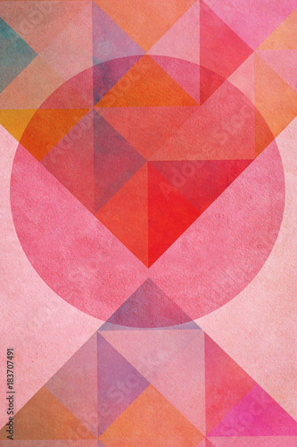 Geometrische Form - Kreis - Buntes Papier Design