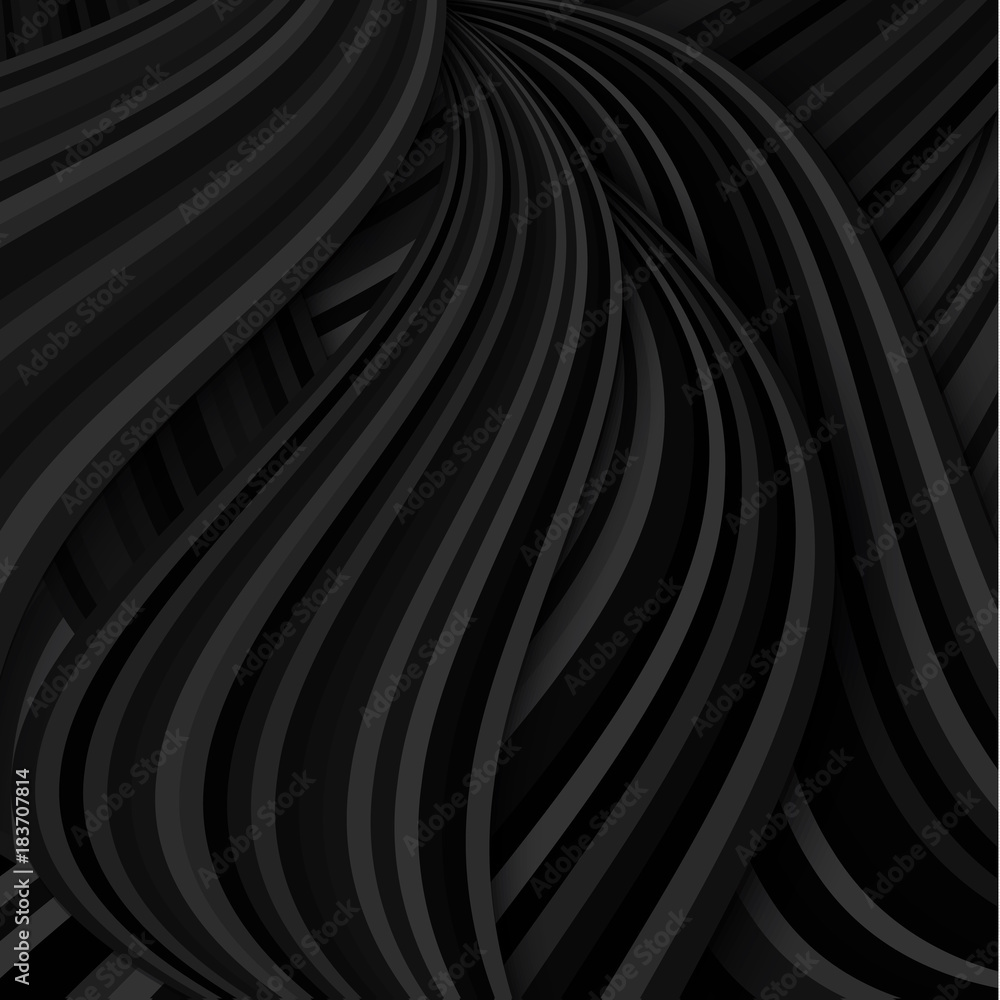 Vector abstract background with dark black waves Vector abstract background with dark black waves