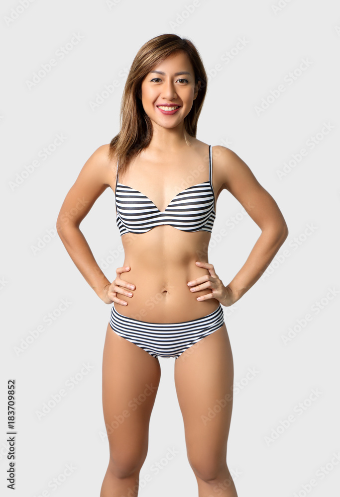 Aannemelijk Oh jee Het strand asian woman bikini Stock Photo | Adobe Stock