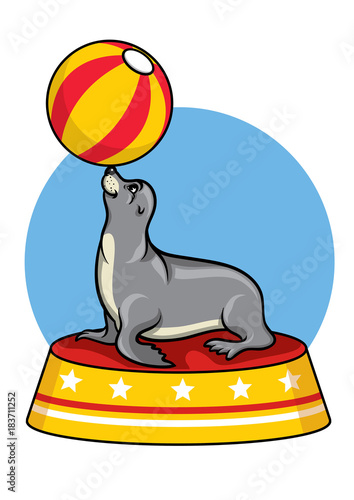 cartoon seal circus
