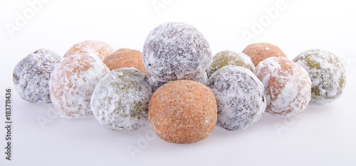 Bild auf Leinwand donut. munchkins donuts on background