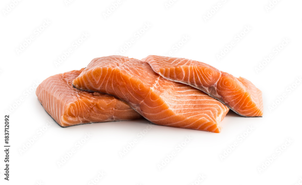 Salmon fish. Salmon fillet isolated on white