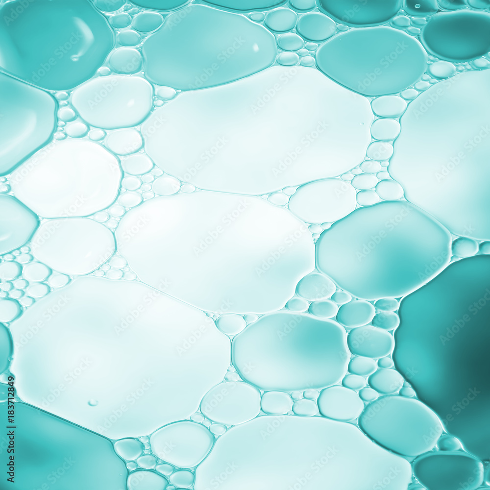 Stock Photo - Bubbles on water surface, Square Aqua colored Background. Stock Photo - Bubbles on water surface, Square Aqua colored Background.
