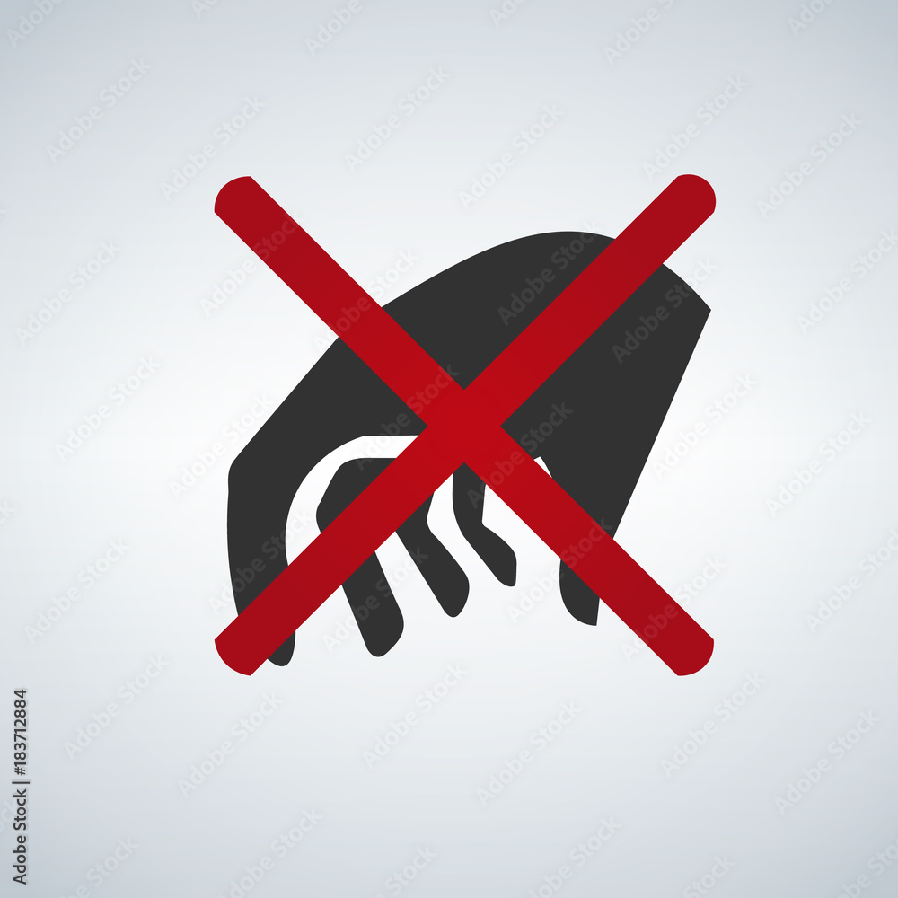 Obraz premium Do not touch prohibition sign
