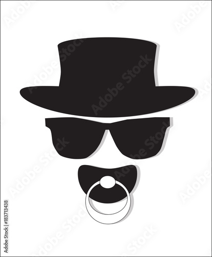 Mafia icon for baby clothes, vector image