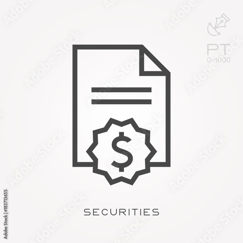 Line icon securities