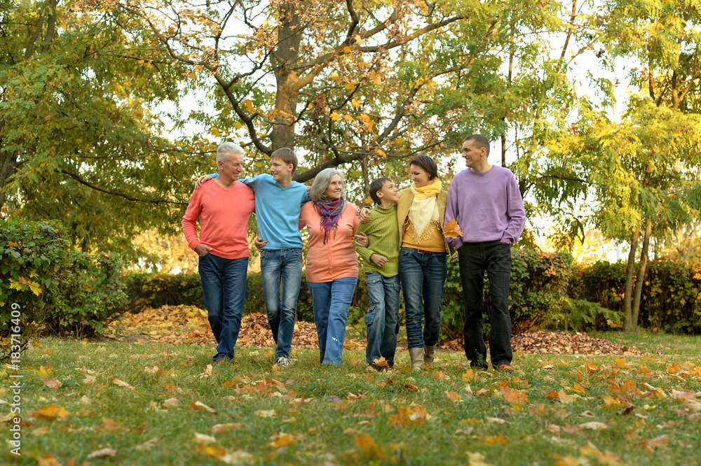 Fototapeta premium Big family having fun