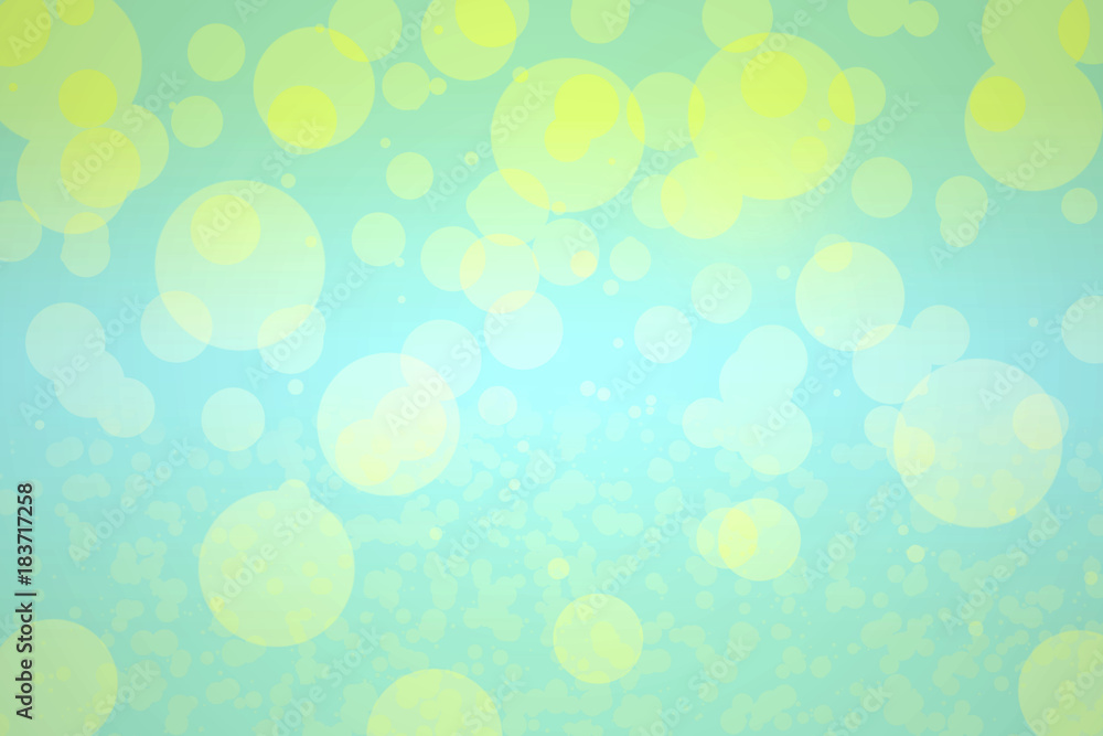 Abstract blurred gradient yellow to blue bokeh background