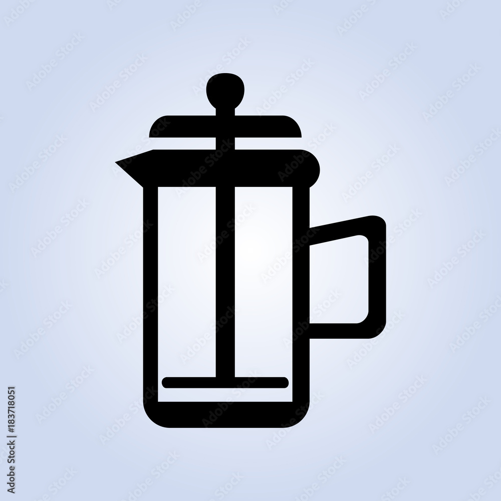 Fototapeta premium Teapot kettle trendy icon