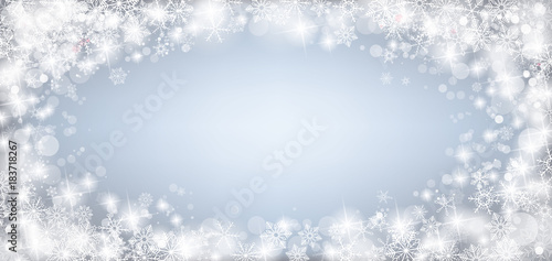 Frozen Glass Ice Snowflakes Bokeh Header