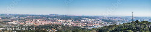 Large panoramic aerial view of Sintra area in a beautiful day, Portugal