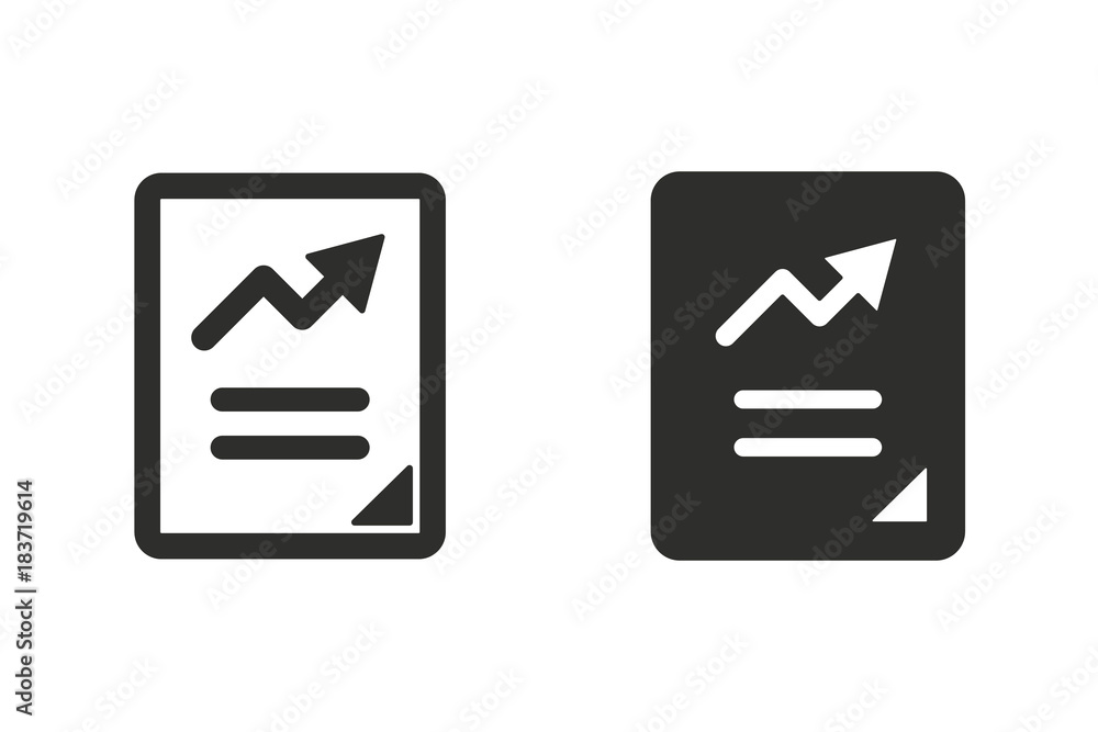 Business report vector icon. Business report vector icon.