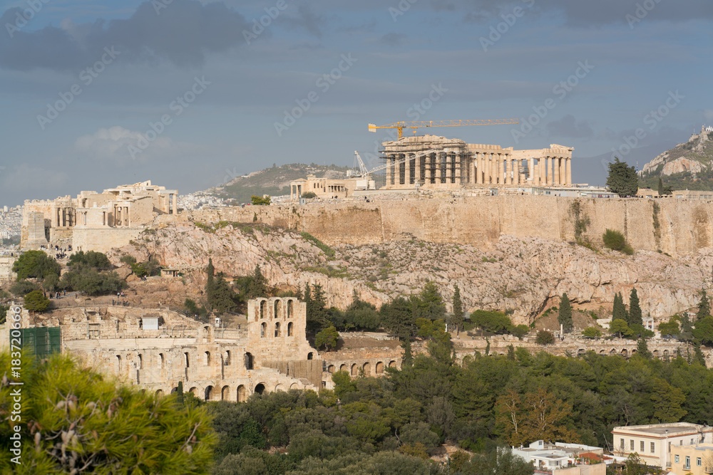 Athenian Acropolis from philopappos hill
