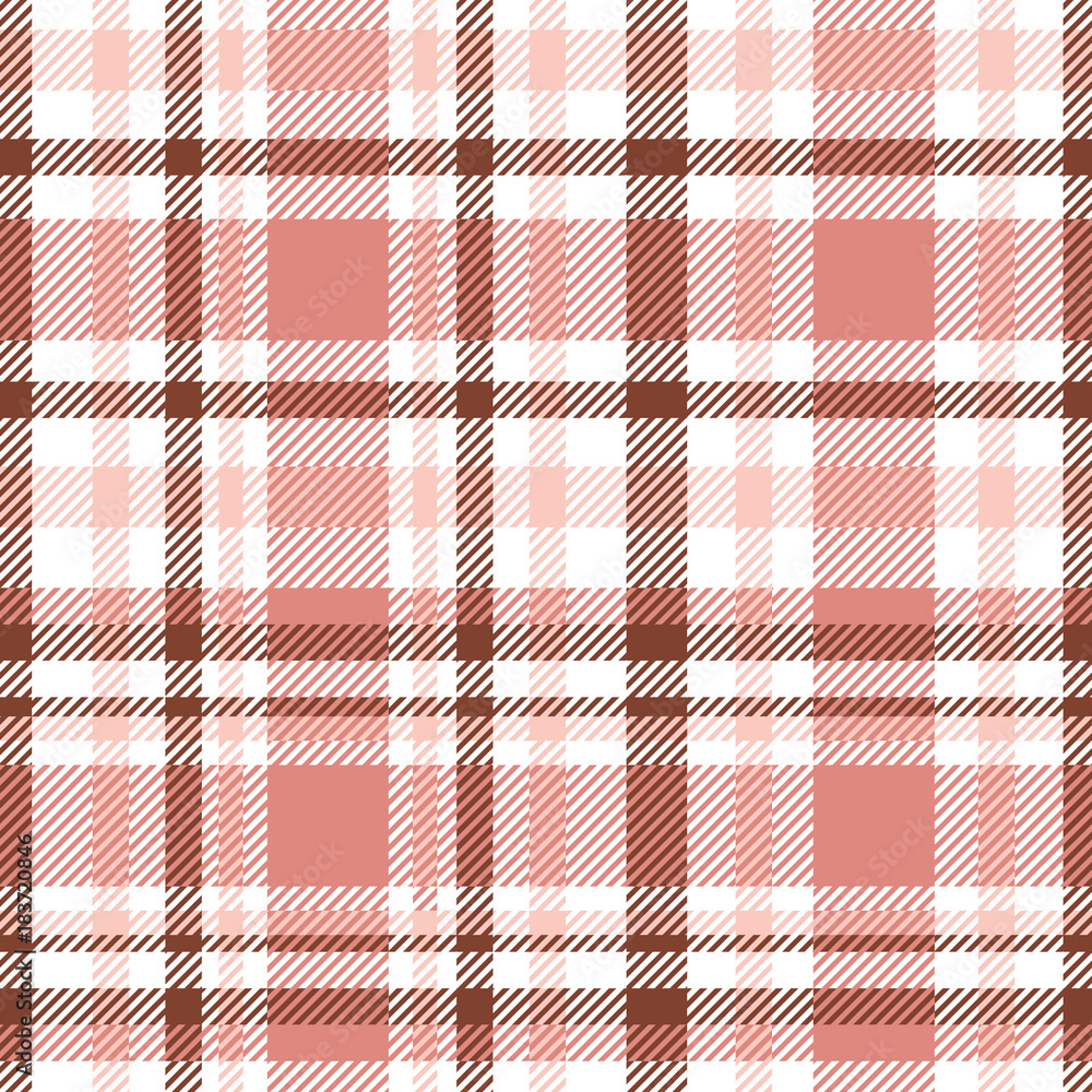 Seamless Tartan Plaid Pattern Checkered Fabric Texture Print In Pastel 