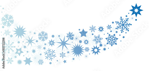 Banner Weihnachtsdeko blaue Sterne