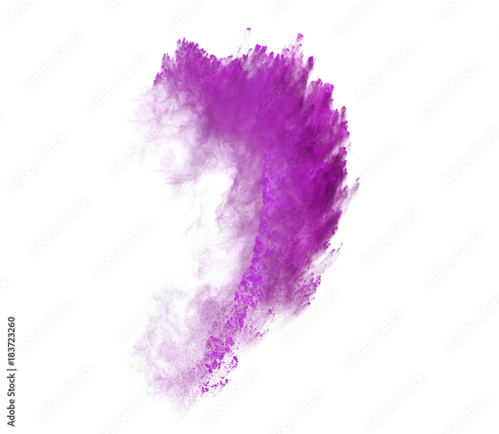Explosion of powder isolated on black background Explosion of powder isolated on black background