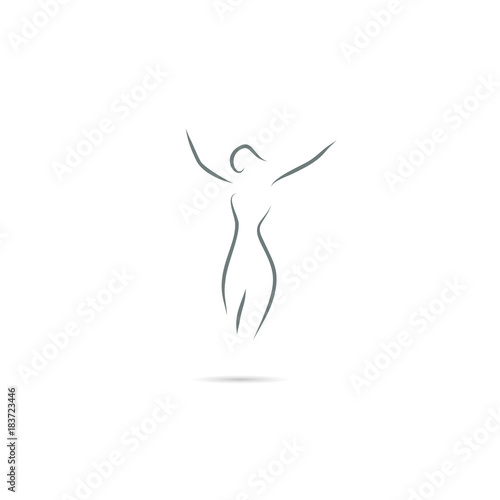woman shape icon vector