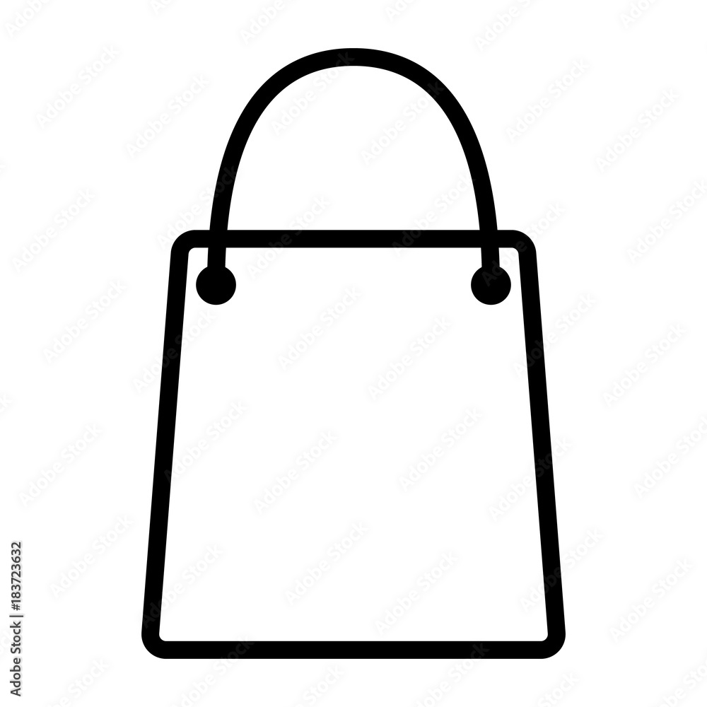 Shopping Bag Pixel Perfect Vector Thin Line Icon 48x48. Simple Minimal Pictogram Shopping Bag Pixel Perfect Vector Thin Line Icon 48x48. Simple Minimal Pictogram