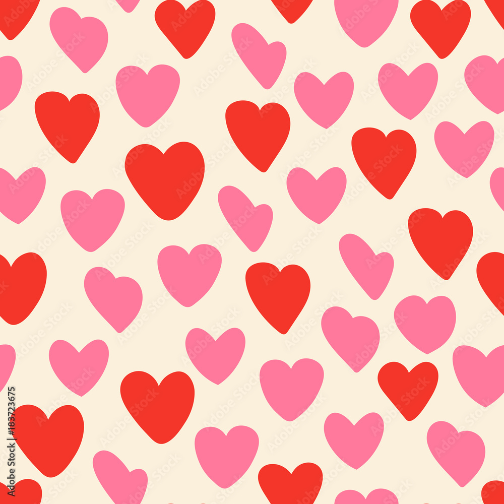 Cute seamless pattern with hearts. Vector illustration. Cute seamless pattern with hearts. Vector illustration.