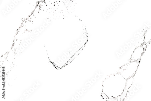 clean water splashes isolated on white