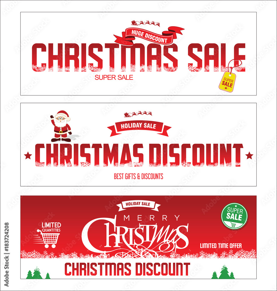 Christmas sale web banner vector illustration Christmas sale web banner vector illustration