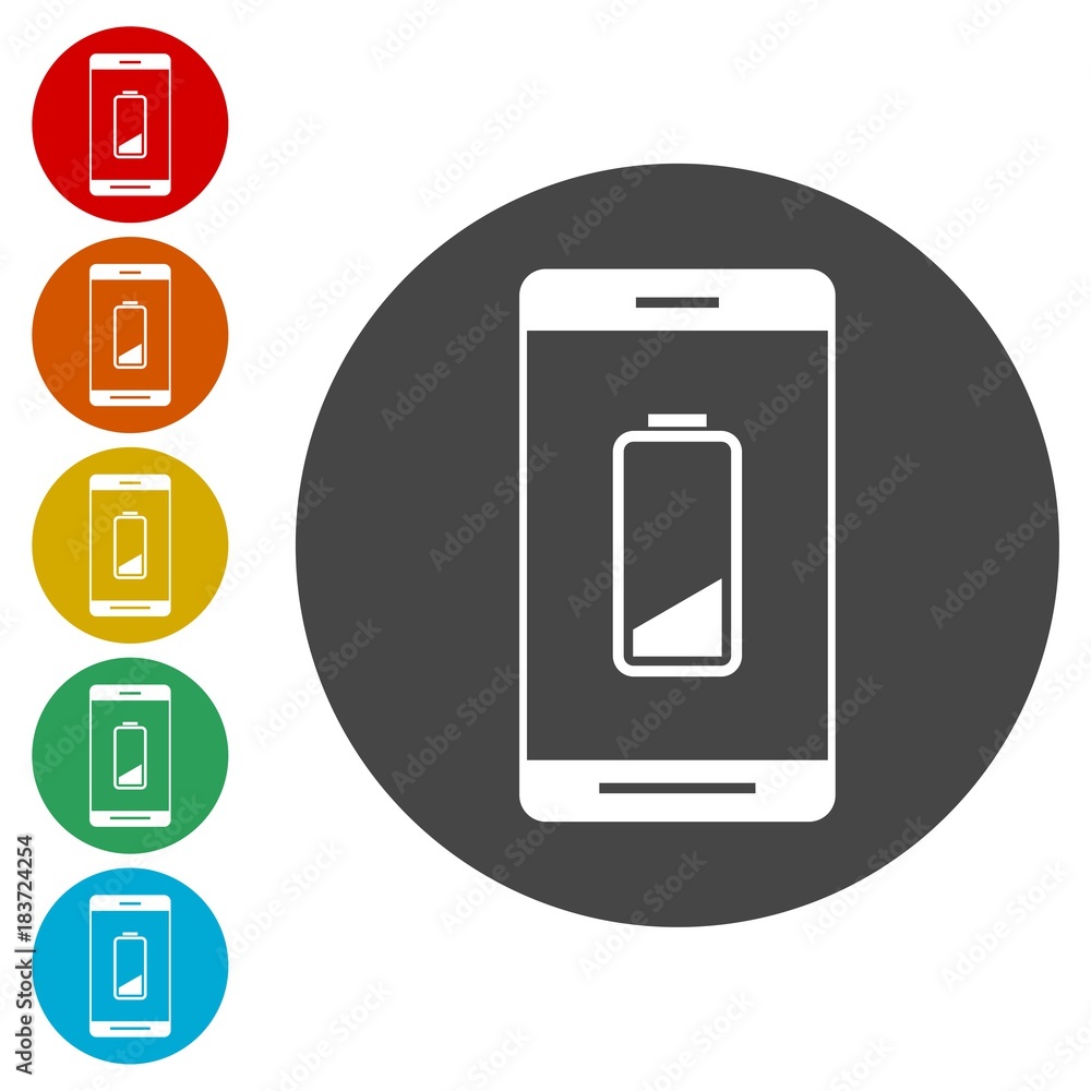 Phone with low battery, Mobile Phone - Low Battery Phone with low battery, Mobile Phone - Low Battery