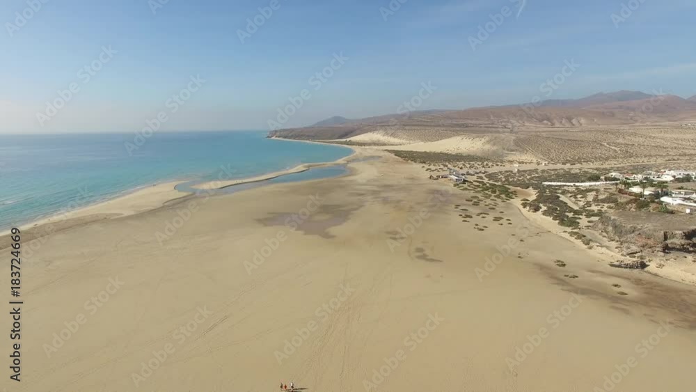 Sotavento lagoon Fuerteventura aerial shots Sotavento lagoon Fuerteventura aerial shots