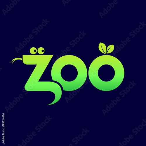 Vector color logo Zoo, pet shop Snake