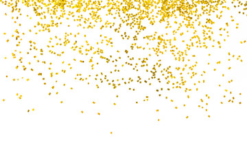 Gold glitter isolated on white background decoration party merry christmas happy new year backdrop design
