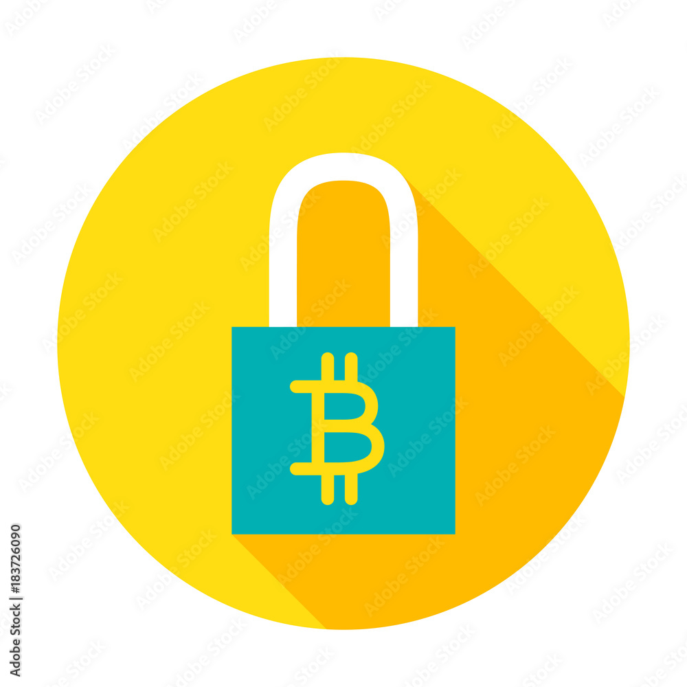 Bitcoin Security Circle Icon Bitcoin Security Circle Icon