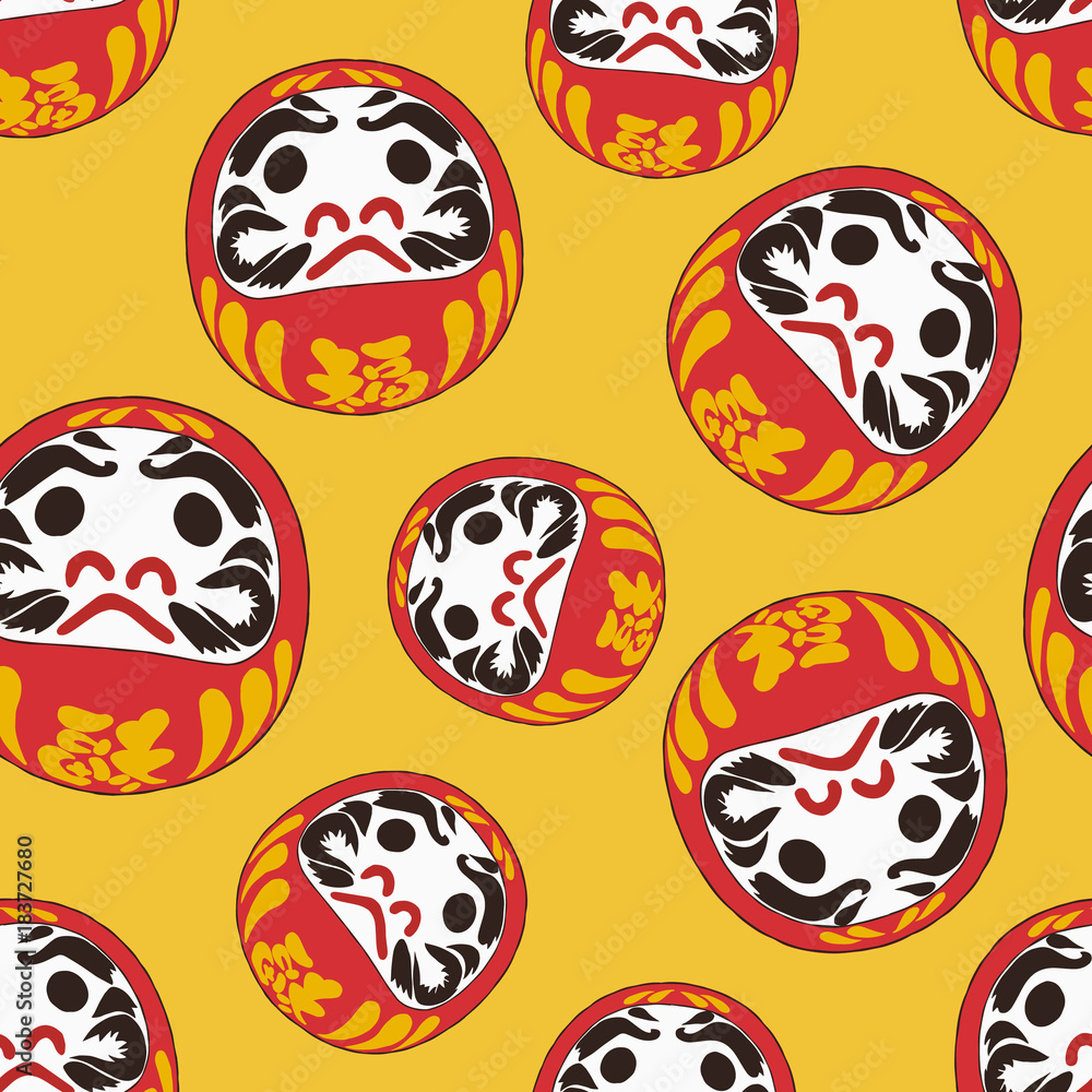 Daruma doll is a talisman for Japanese , sketch vector. Daruma doll is a talisman for Japanese , sketch vector.
