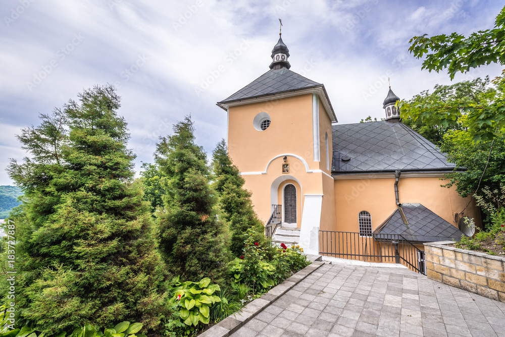 Naklejka premium Chapel in St John the Theologian Orthodox male monastery in Khreshchatyk, Ukraine