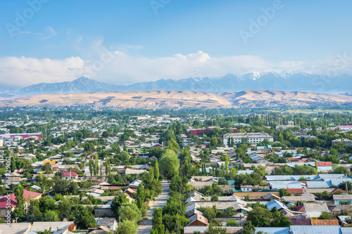 Fototapeta Naklejka Na Ścianę i Meble -  Aerial view over Osh, Kyrgyzstan