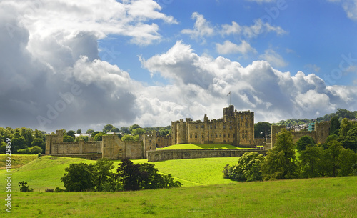 Alnwick Castle is a castle in Alnwick in the English county of Northumberland, built following the Norman conquest, and renovated and remodelled a number of times. England photo