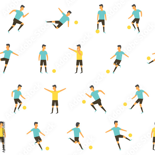 Football soccer players vector