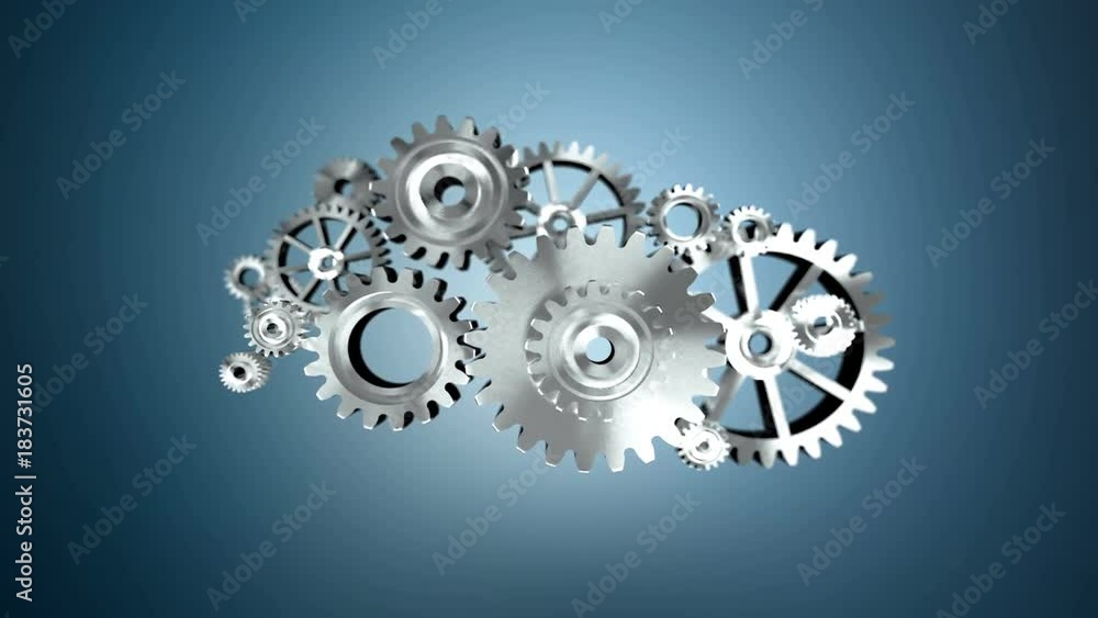 4K Animation 3D silver metal rotation mechanic wheel gear on dark background
4K Animation 3D silver metal rotation mechanic wheel gear on dark background