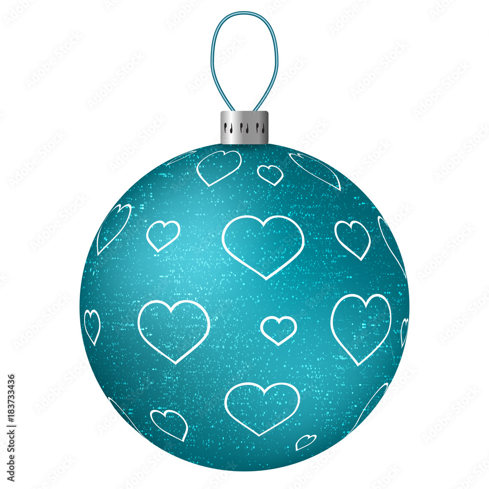 Fototapeta premium Isolated christmas ball on white background