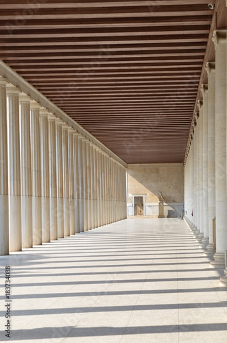 corridor with roman architecture