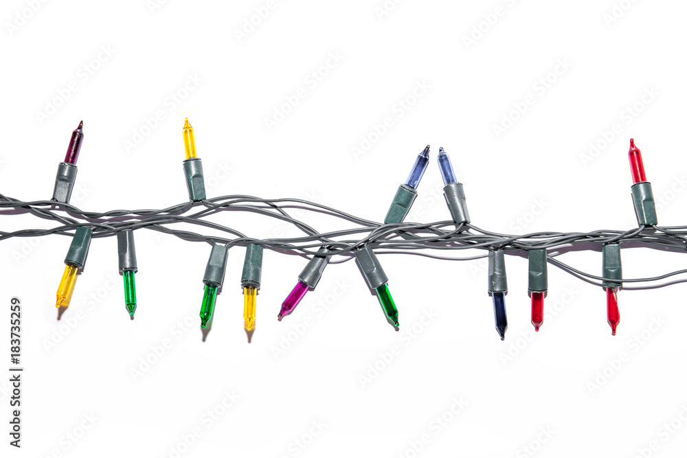 Colorful Christmas lights isolated on white background , happy new year - Christmas concept
Colorful Christmas lights isolated on white background , happy new year - Christmas concept